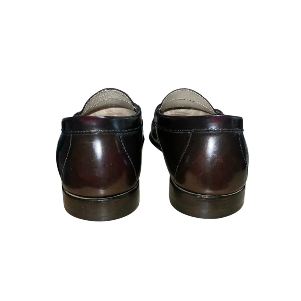 Cole Haan Tassel Loafers Mens 13 D Burgundy Oxblood Leather Dress Shoes C03507